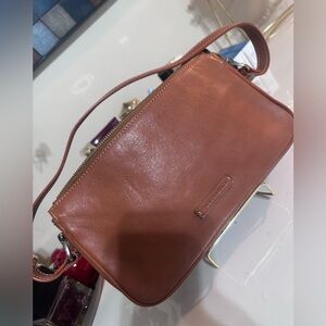 NEW: Toscanella Brown Leather Shoulder Bag from Italy with dust bag